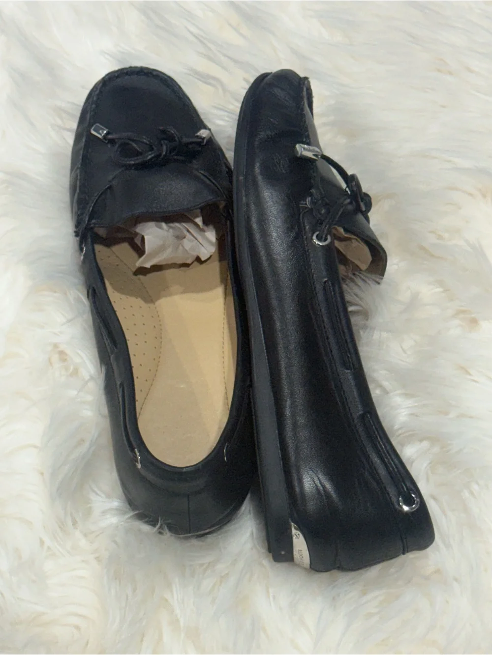 Michael Kors black leather Sutton Moccasins shoes